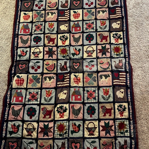 Other - Patchwork Quilt with Heart and Animal Patterns